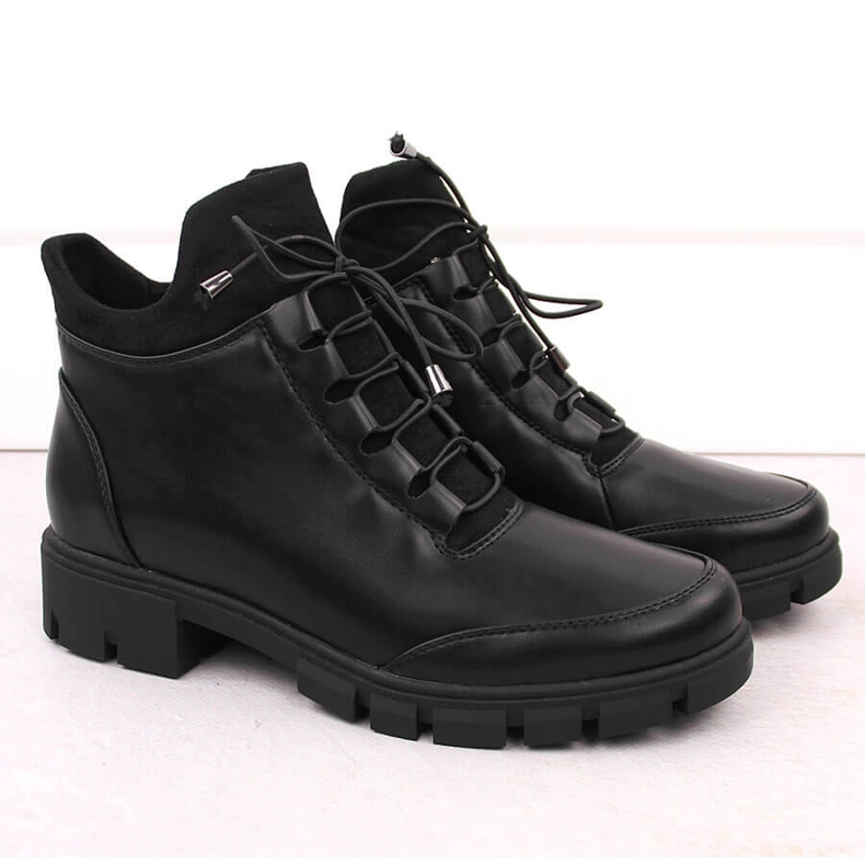 Botine negre izolate de dama Jezzi RMR23123-1 negru 2