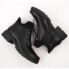 Botine negre izolate de dama Jezzi RMR23123-1 negru 3