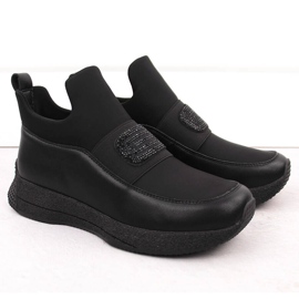 Pantofi slip-on damă din piele, negru Artiker 55C0035 2