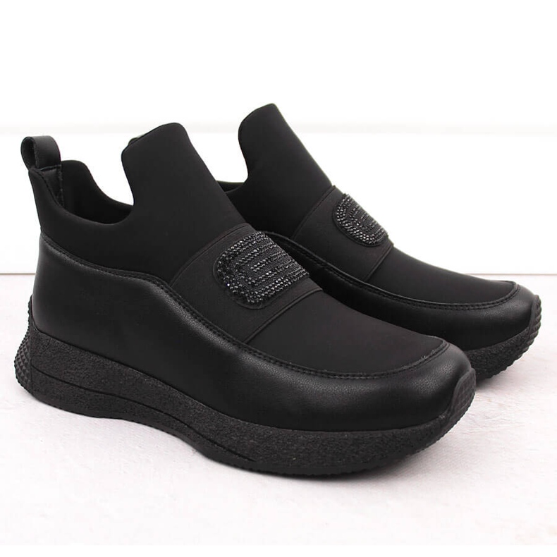 Pantofi slip-on damă din piele, negru Artiker 55C0035 2