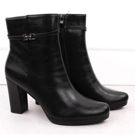 M. DASZYŃSKI Botine izolate negre de damă M.Daszyński AF125-22 negru 2