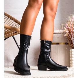 Cizme negre cu toc de la Marisa negru 1 Cizme negre cu toc de la Marisa negru 1