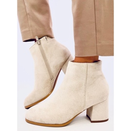 Botine netede Marple Beige cu toc înalt bej 3