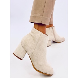 Botine netede Marple Beige cu toc înalt bej 4