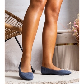 Balerini din piele ecologică bleumarin de la Jules albastru 1