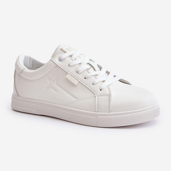Adidași pentru bărbați din piele ecologică Big Star OO174020 Hi-Poly System White alb 1 Adidași pentru bărbați din piele ecologică Big Star OO174020 Hi-Poly System White alb 1