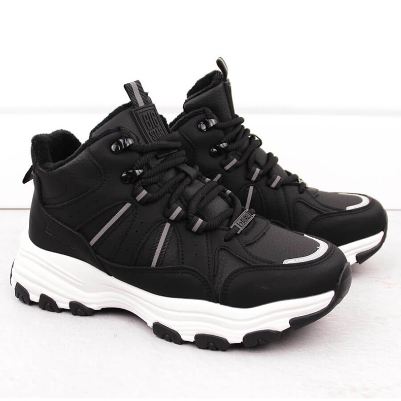 Cizme înalte izolate, negru Big Star OO274A160 2 Cizme înalte izolate, negru Big Star OO274A160 2