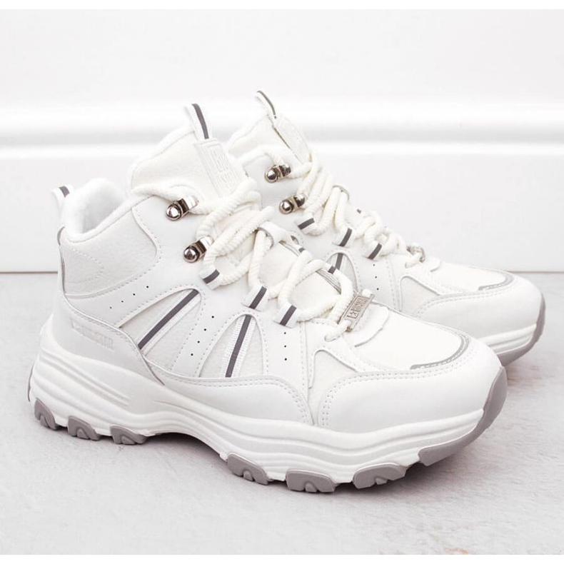 Cizme înalte izolate Big Star INT2032B, albe 2