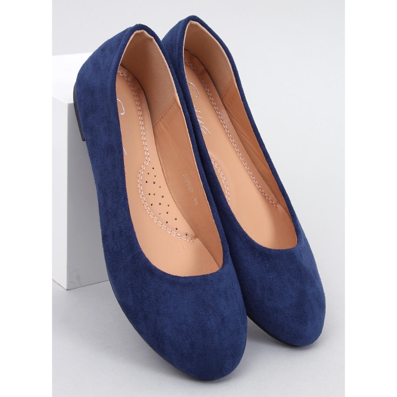 Balerini clasici Sessa Blue din piele intoarsa albastru 1 Balerini clasici Sessa Blue din piele intoarsa albastru 1