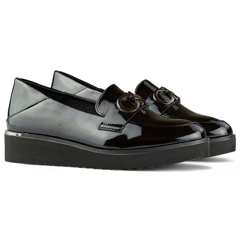 Pantofi dama patentati cu pana joasa, pantofi eleganti negru 1 Pantofi dama patentati cu pana joasa, pantofi eleganti negru 1