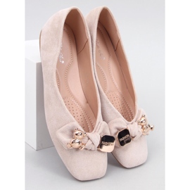 Pantofi balerini Cranny Beige ursuleti aurii bej 1 Pantofi balerini Cranny Beige ursuleti aurii bej 1