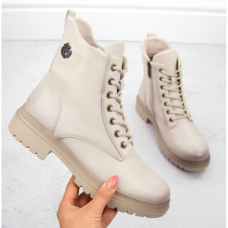 Cizme izolate de drumeție de damă, bej Potocki 12203 1