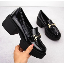 Mocasini de dama din piele lacuita cu toc inalt, negru, Vinceza 58313 1 Mocasini de dama din piele lacuita cu toc inalt, negru, Vinceza 58313 1