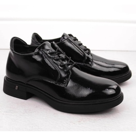 Botine de dama din piele lacuita neagra Vinceza 58413 negru 2 Botine de dama din piele lacuita neagra Vinceza 58413 negru 2