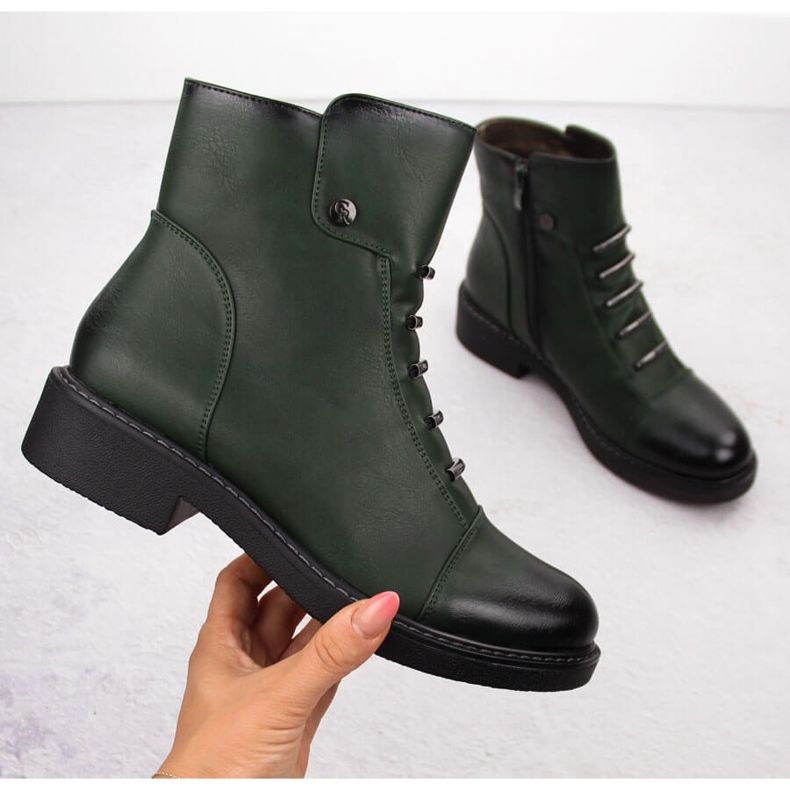 Botine de dama izolate verzi Jezzi ASA252-5 verde 1
