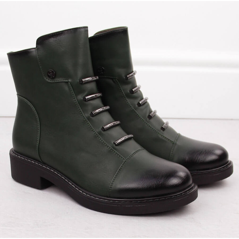 Botine de dama izolate verzi Jezzi ASA252-5 verde 2