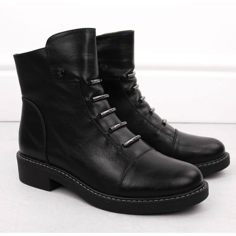 Botine izolate de dama negre Jezzi ASA252-5 negru 2
