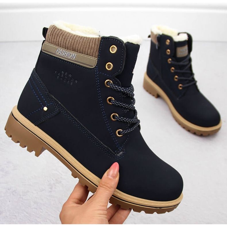 Cizme de damă bleumarin Potocki 97301 albastru 1