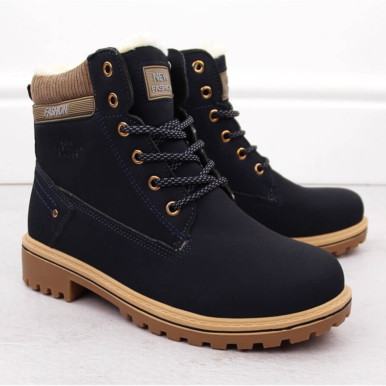 Cizme de damă bleumarin Potocki 97301 albastru 2