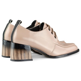 Botine bej lacuite pe toc rosu, pantofi eleganti de dama 1 Botine bej lacuite pe toc rosu, pantofi eleganti de dama 1