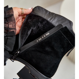 Ghete izolate pentru femei din piele intoarsa naturala cu fermoar, Negru Vinceza 66696 2