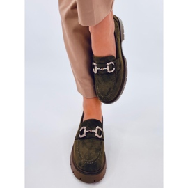 Mocasini Karins Green din piele intoarsa cu catarama verde 2 Mocasini Karins Green din piele intoarsa cu catarama verde 2