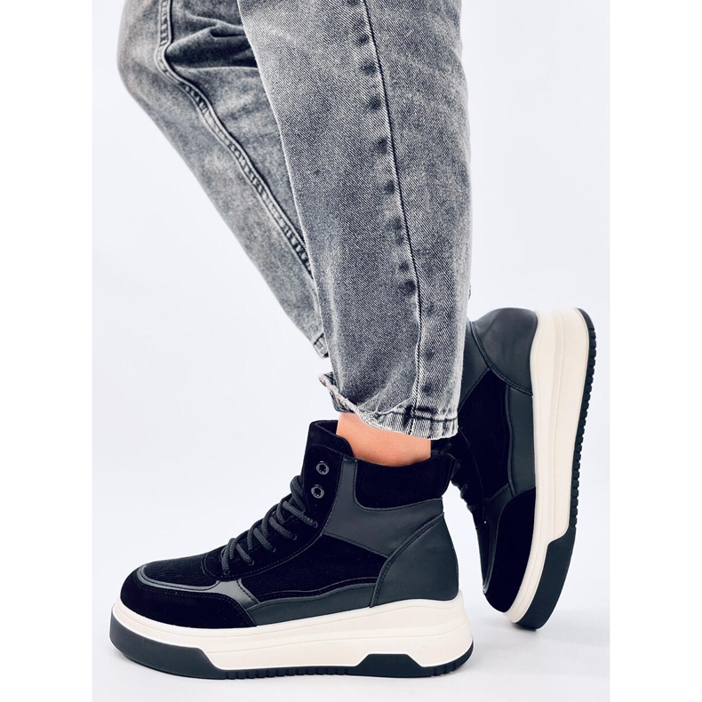 Tenisi înalți Riess negri negru 2