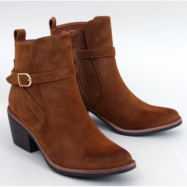 Cizme de cowboy cu toc jos Cunnig Camel maro 1