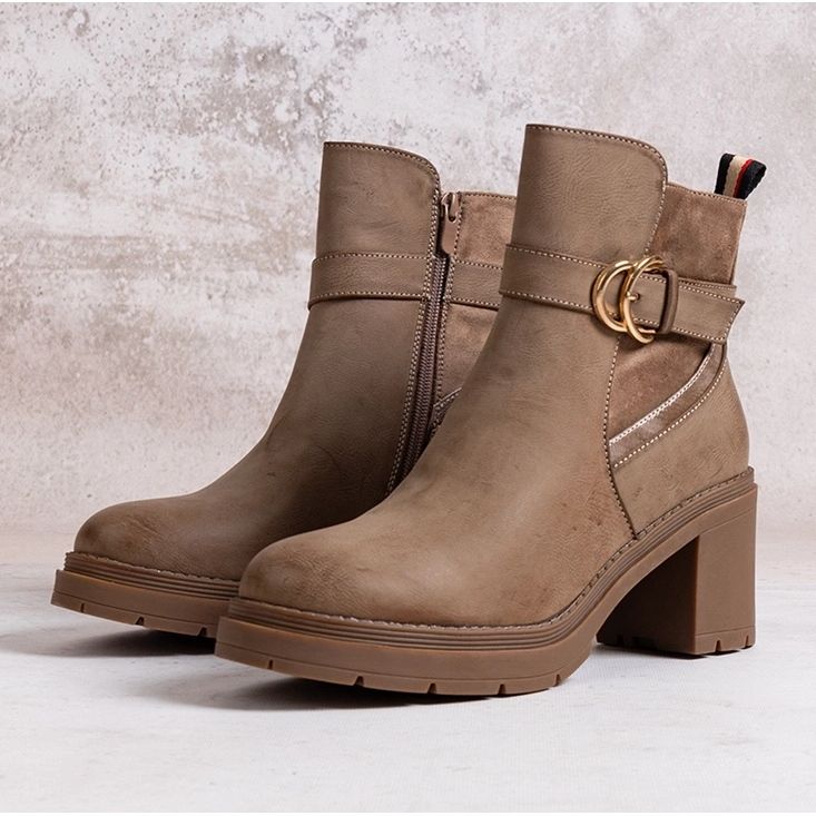 Botine bej închis Mirka 1