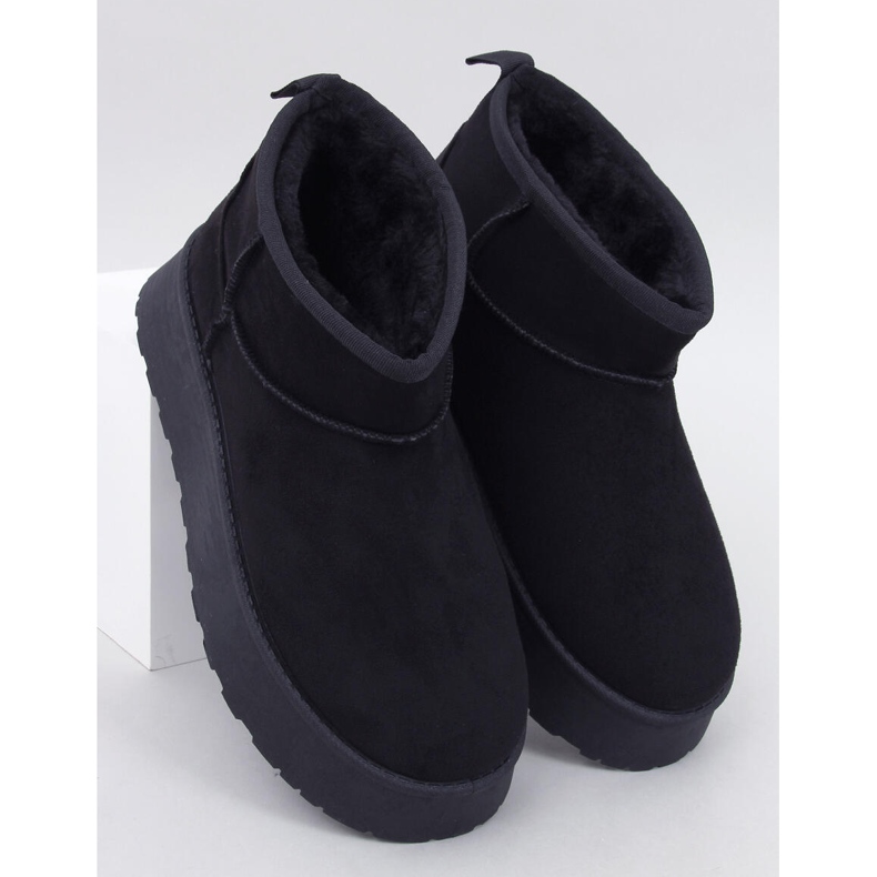 Rodmans Pantofi negri cu platforma scurta negru 1