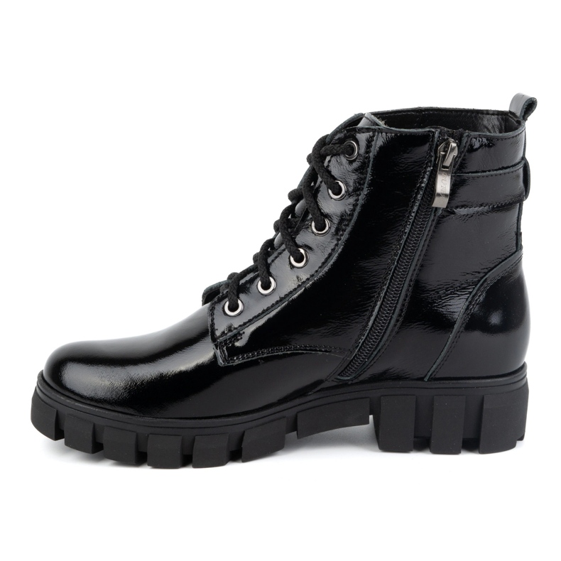 Olivier Ghete de dama din piele, izolate, 373BB, lacuite negru 1