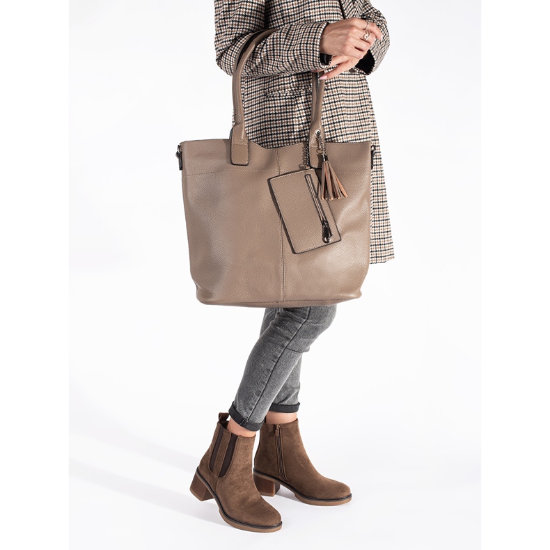 Seastar Cizme Chelsea din piele intoarsa maro cu toc inalt 2 Seastar Cizme Chelsea din piele intoarsa maro cu toc inalt 2