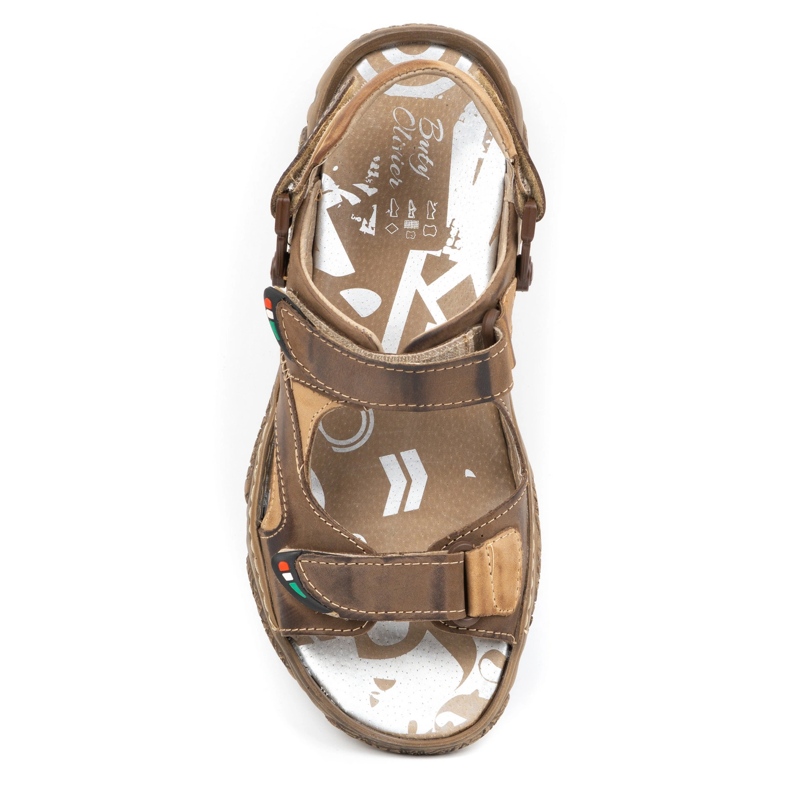 Mateos Sandale bărbați din piele pentru șofer 362MA maro 3