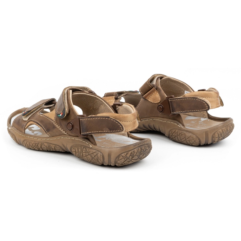 Mateos Sandale bărbați din piele pentru șofer 362MA maro 4