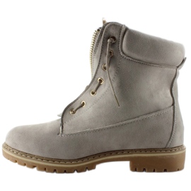 Pantofi balman gri din piele intoarsa 1