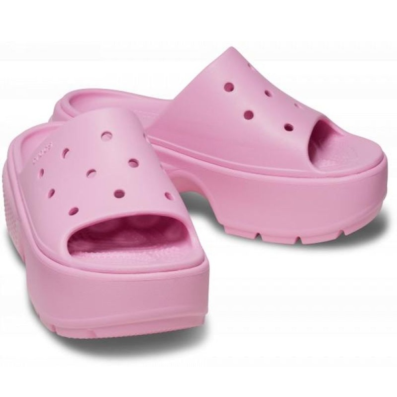 Șlapi Crocs Stomp Slide 209346-6WY roz 1