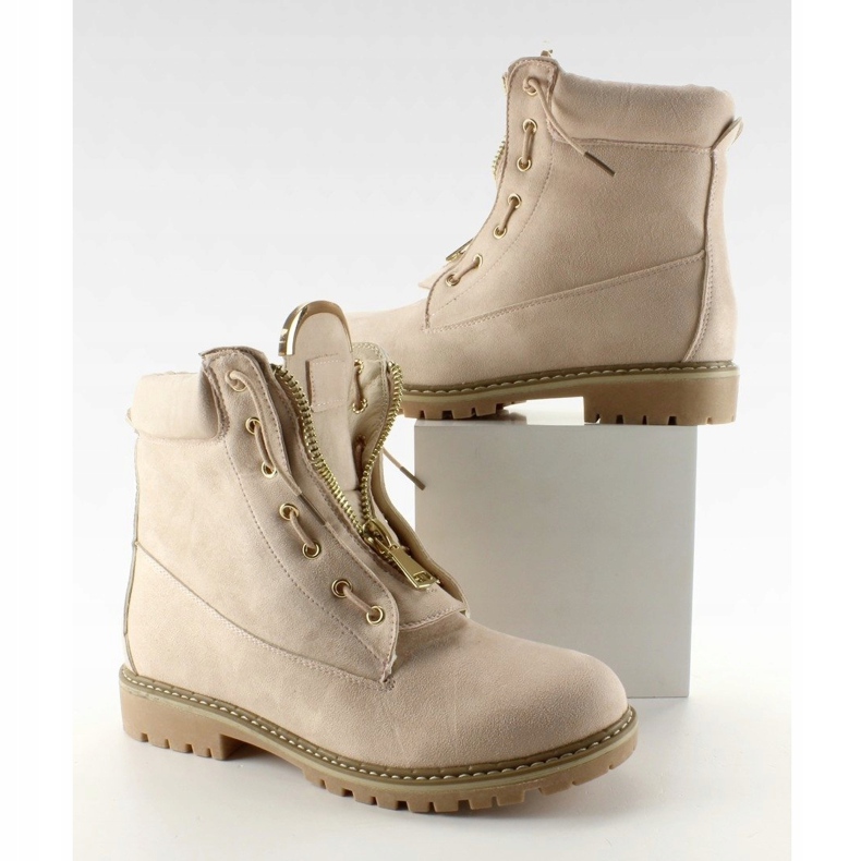 Balsame din piele intoarsa bej netezi NC50 Bej 2