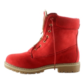 Pantofi balman din piele intoarsa rosie neteda NC50 Red roșu 1