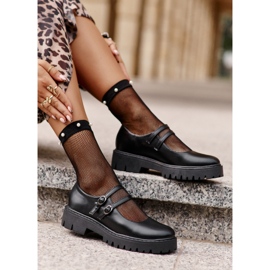 Pantofi dama cu bretele Negri Rialuna negru 1