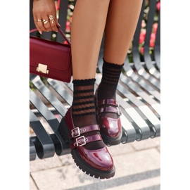 Pantofi De Dama Cu Bretele Lavete Bordeaux Terione roșu 2 Pantofi De Dama Cu Bretele Lavete Bordeaux Terione roșu 2