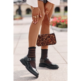 Pantofi de dama din piele lacuita cu curea, Black Vinceza 62179 negru 1