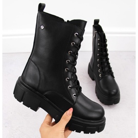 Cizme de munca dama piele neagra Filippo DBT4759 negru 1