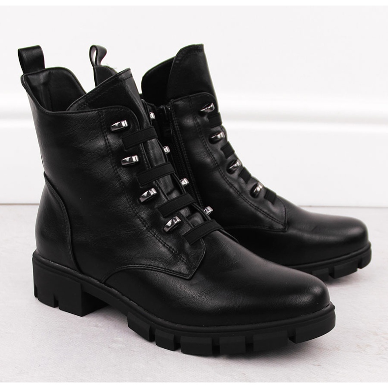 M. DASZYŃSKI Cizme de muncă negre izolate de damă M.Daszyński MR23123 negru 2