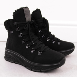 Ghete izolante de dama impermeabile, negre Rieker 48034-00 negru 2 Ghete izolante de dama impermeabile, negre Rieker 48034-00 negru 2