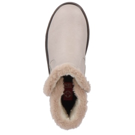 Cizme de dama bej cu blana Rieker Y3481-60 2