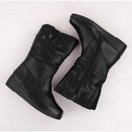 Botine izolate dama, negre, T.Sokolski SCA273 negru 2