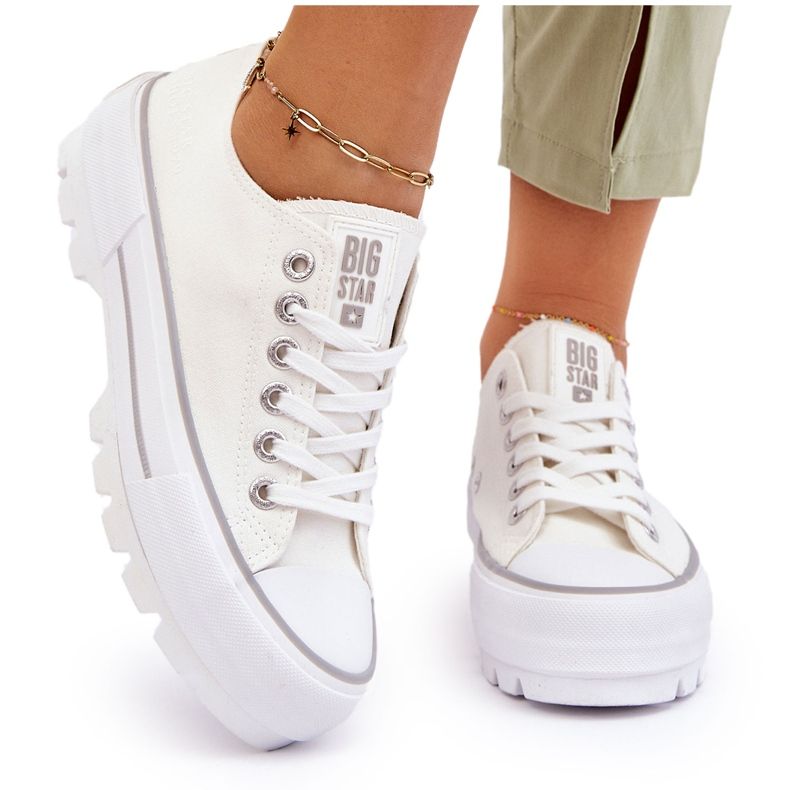 Pantofi de sport cu platformă din material Big Star LL274150 Alb 4