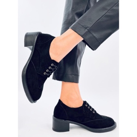 Mocasini cu toc inalt Vedra Black negru 2