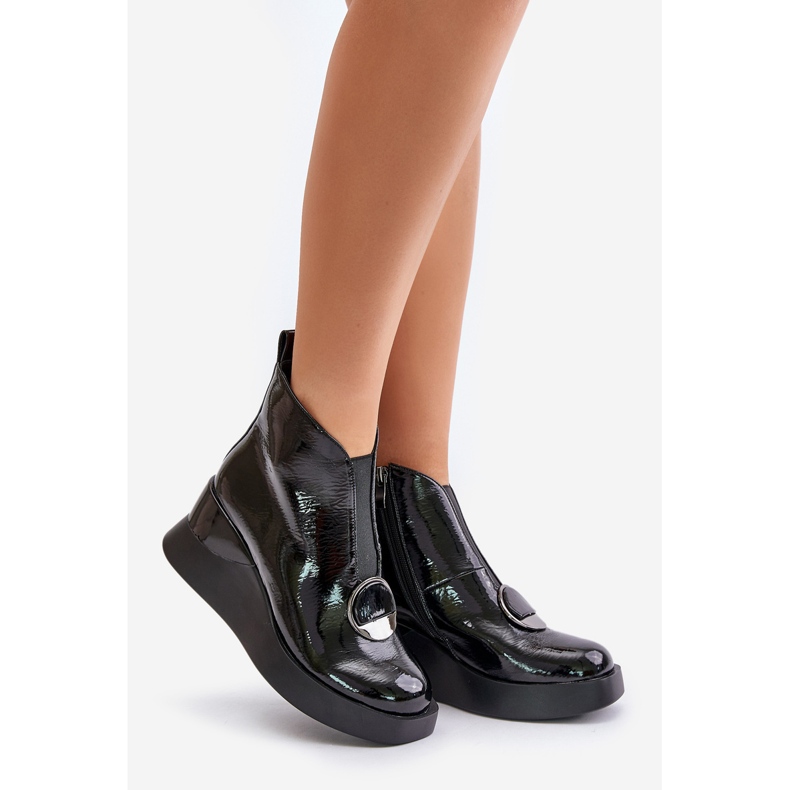 S.Barski Cizme cu pană patentate izolate D&A MR880-136 Negru 1 S.Barski Cizme cu pană patentate izolate D&A MR880-136 Negru 1