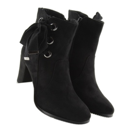 Cizme negre cu toc inalt C100 negre negru 2